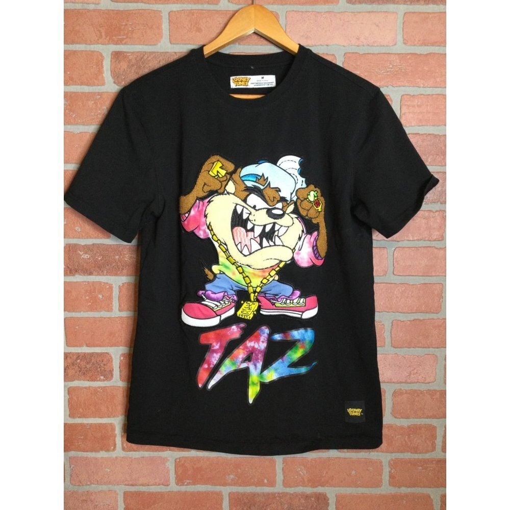 Looney Tunes Men's 3D Graphic Thug Tasmanian Devil Classic Taz T-Shirt Medium